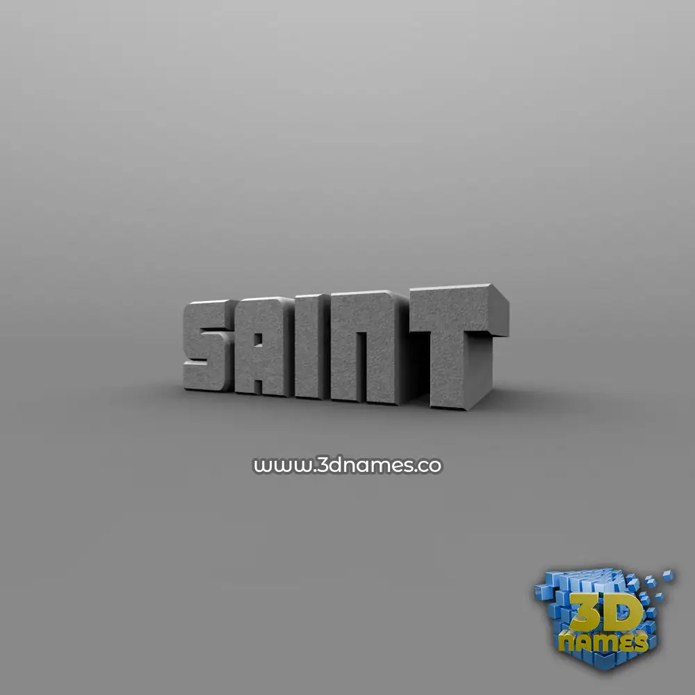 saint in Solid Grey style - 3D name wallpaper
