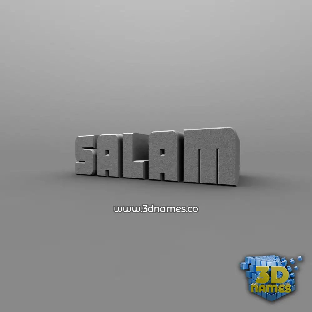 salam in Solid Grey style - 3D name wallpaper