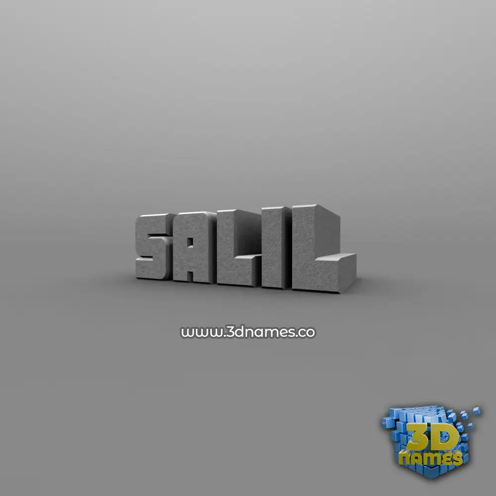 salil in Solid Grey style - 3D name wallpaper