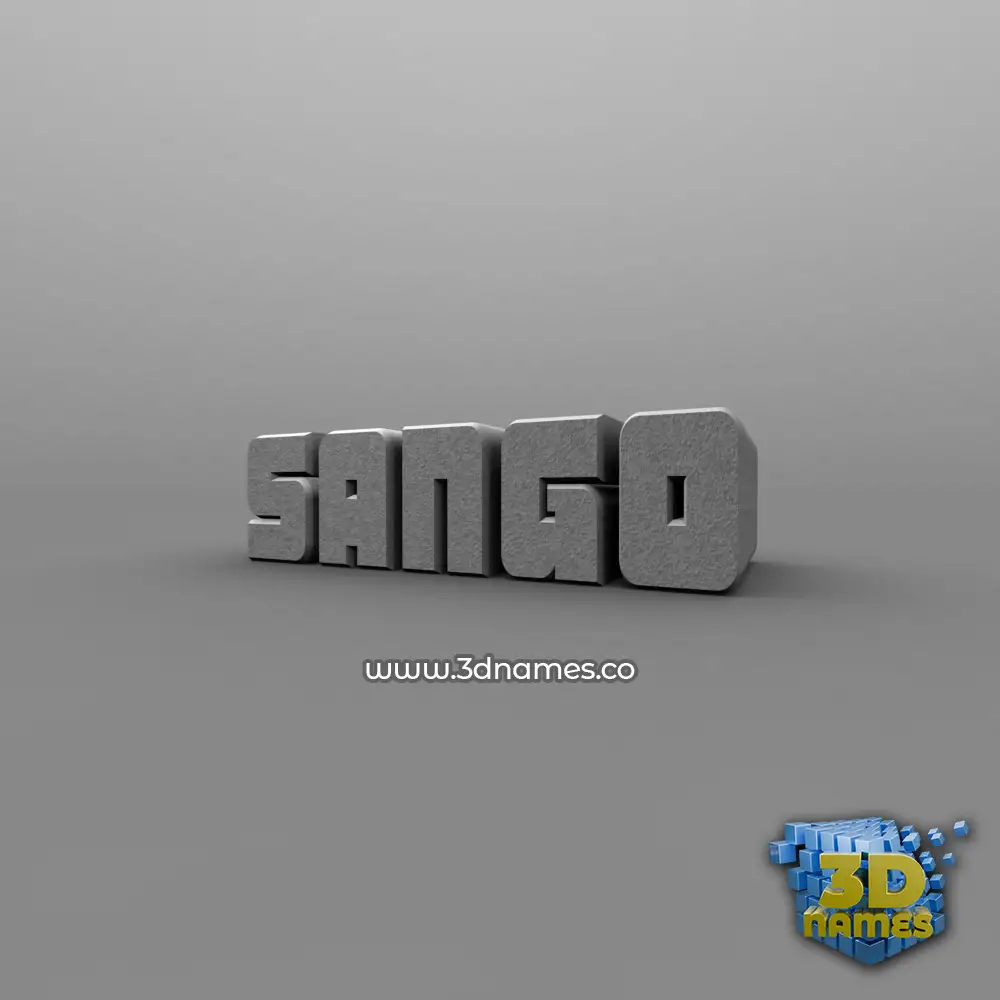 sango in Solid Grey style - 3D name wallpaper