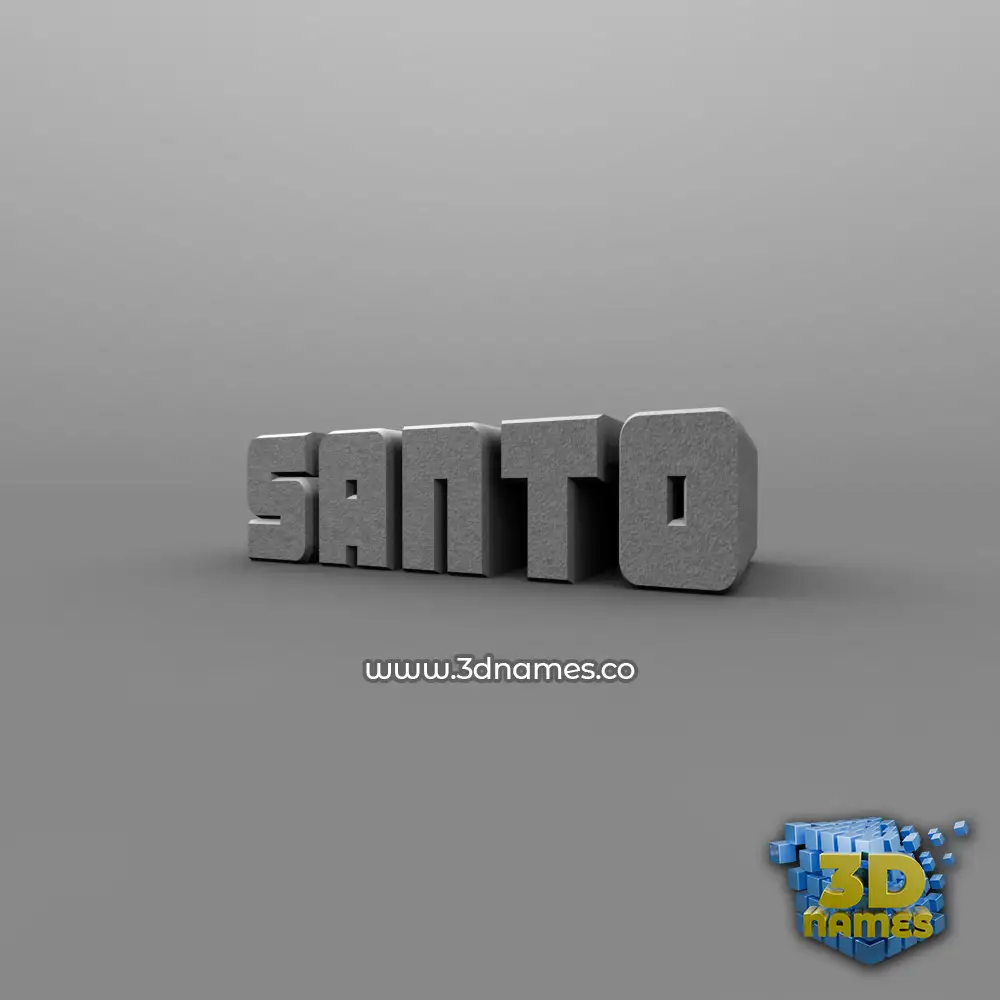 santo in Solid Grey style - 3D name wallpaper
