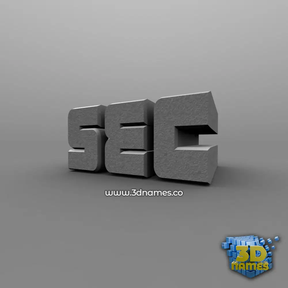 sec in Solid Grey style - 3D name wallpaper