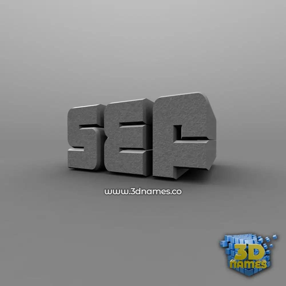 sef in Solid Grey style - 3D name wallpaper