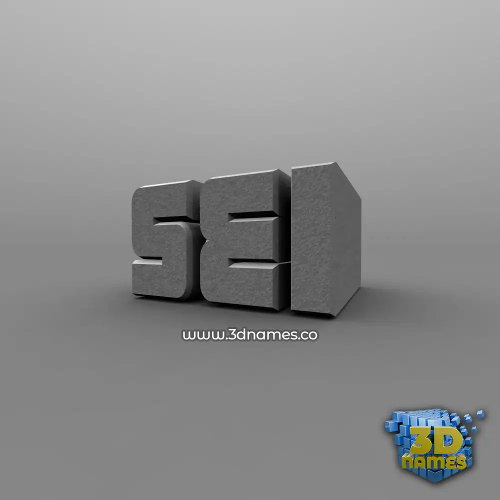 sei in Solid Grey style - 3D name wallpaper