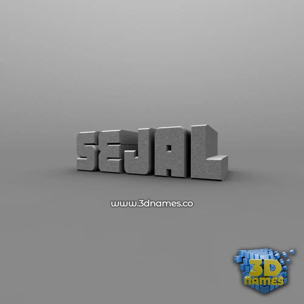sejal in Solid Grey style - 3D name wallpaper