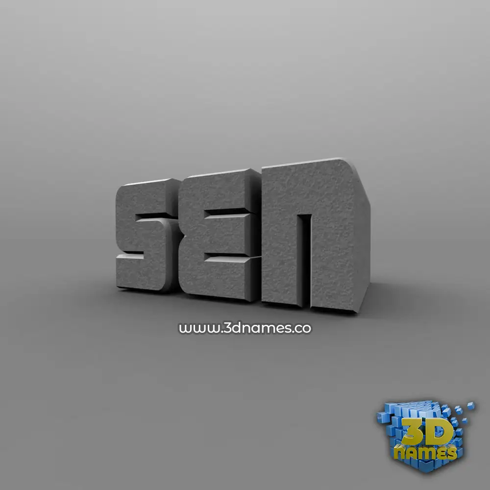 sen in Solid Grey style - 3D name wallpaper