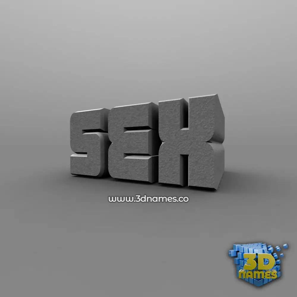 sex in Solid Grey style - 3D name wallpaper