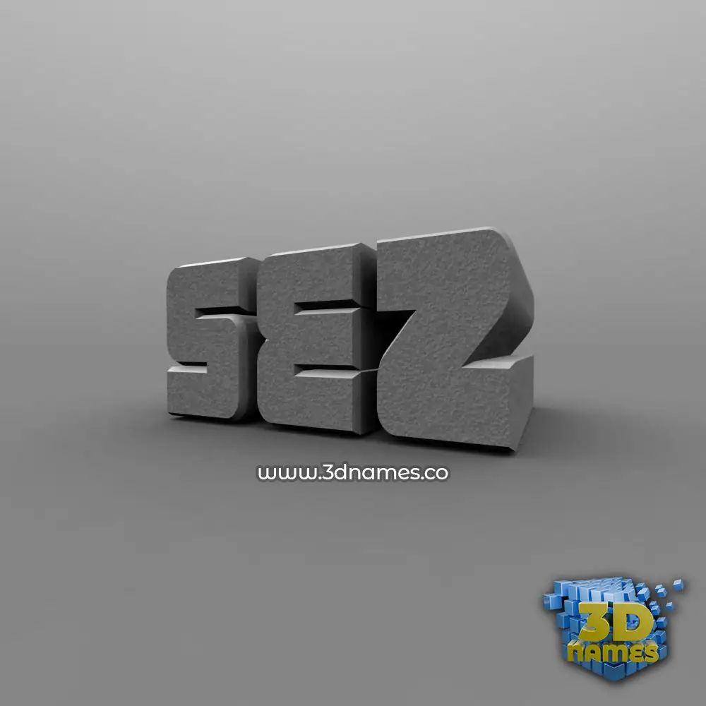 sez in Solid Grey style - 3D name wallpaper