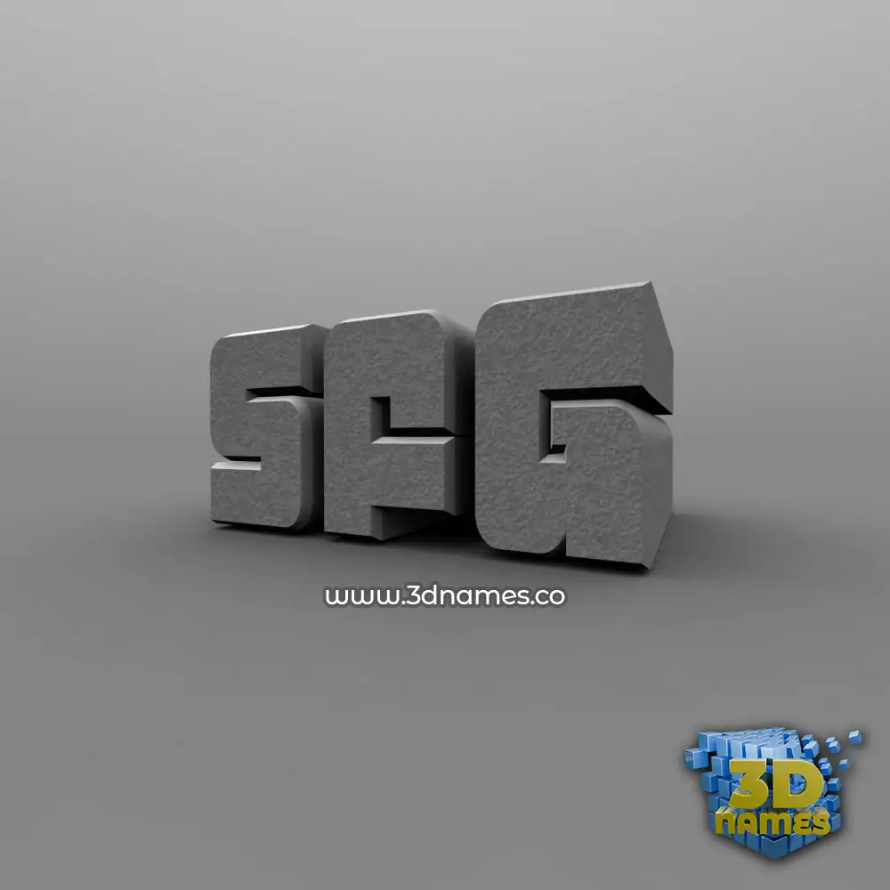 sfg in Solid Grey style - 3D name wallpaper