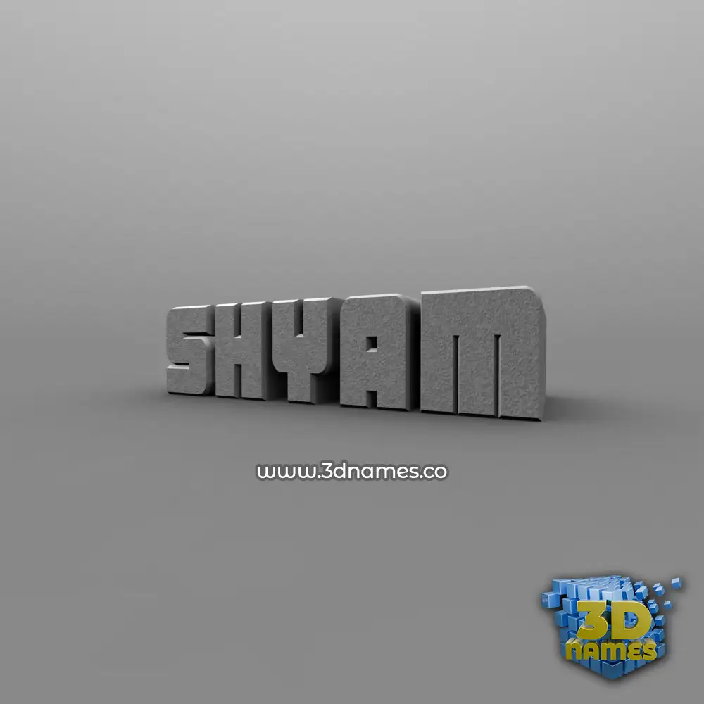shyam in Solid Grey style - 3D name wallpaper
