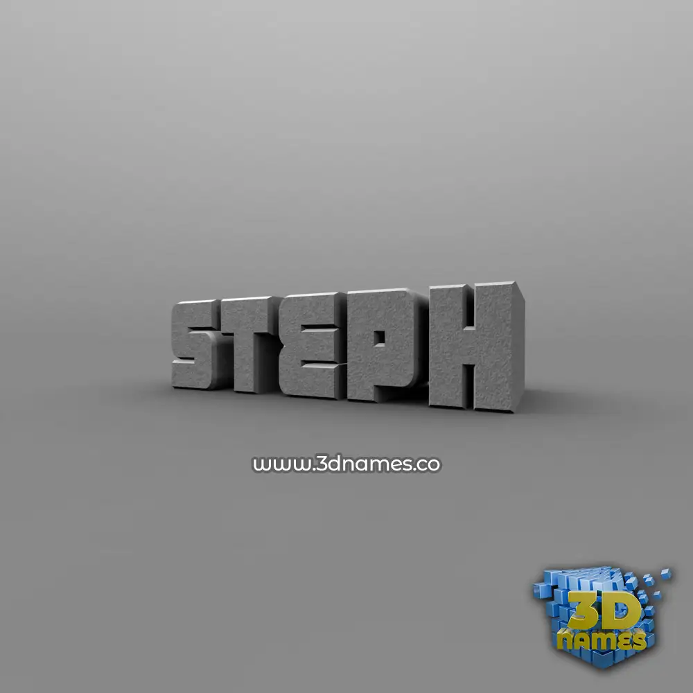 steph in Solid Grey style - 3D name wallpaper