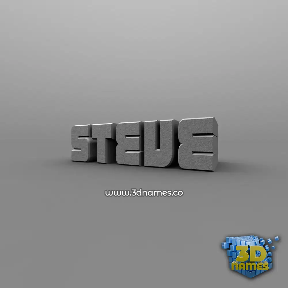 steve in Solid Grey style - 3D name wallpaper