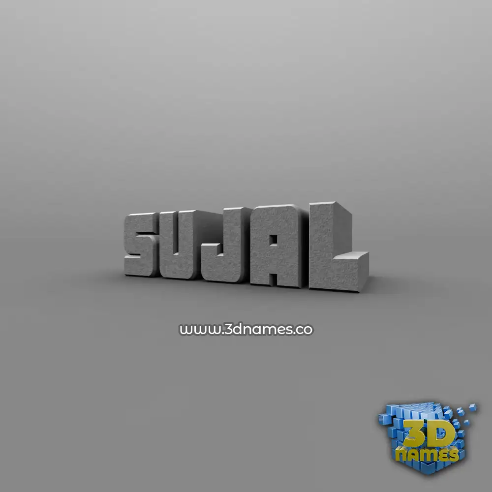 sujal in Solid Grey style - 3D name wallpaper