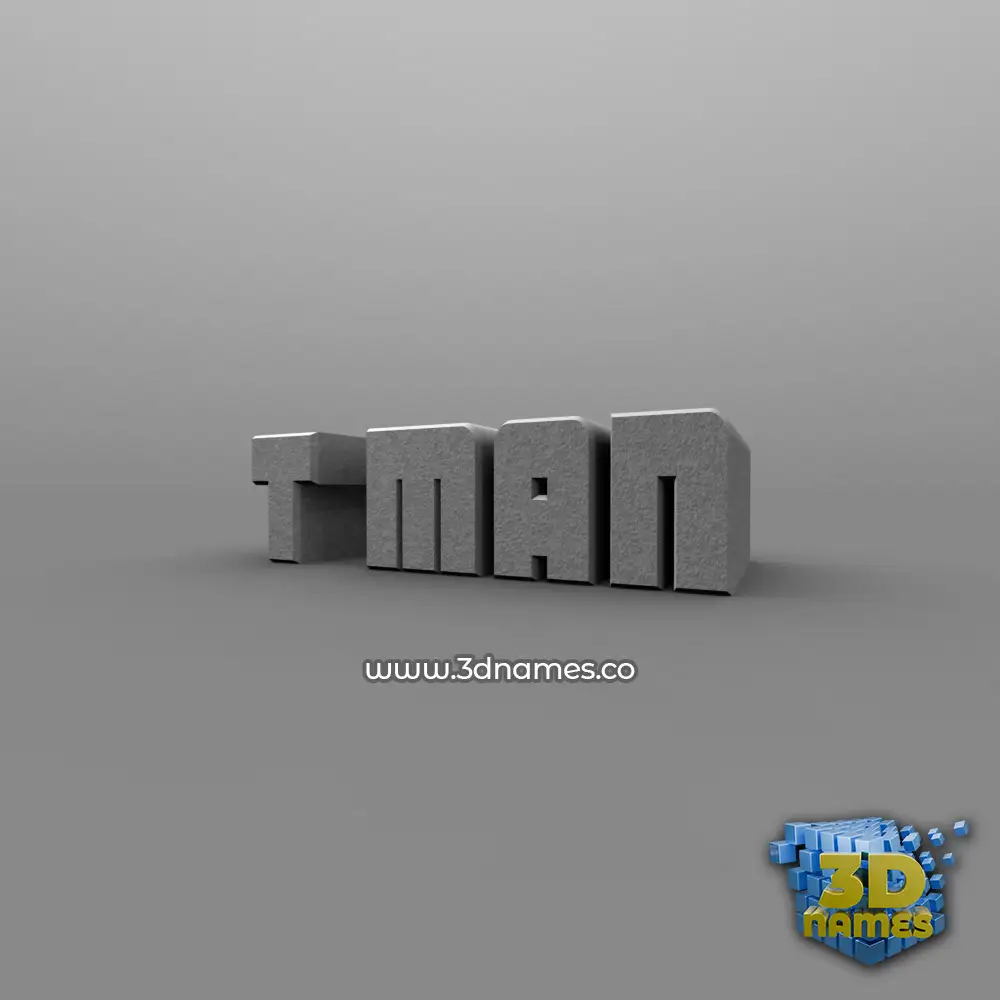 t man in Solid Grey style - 3D name wallpaper