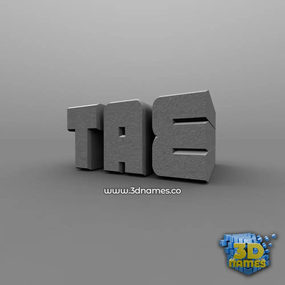 tae in Solid Grey style - 3D name wallpaper