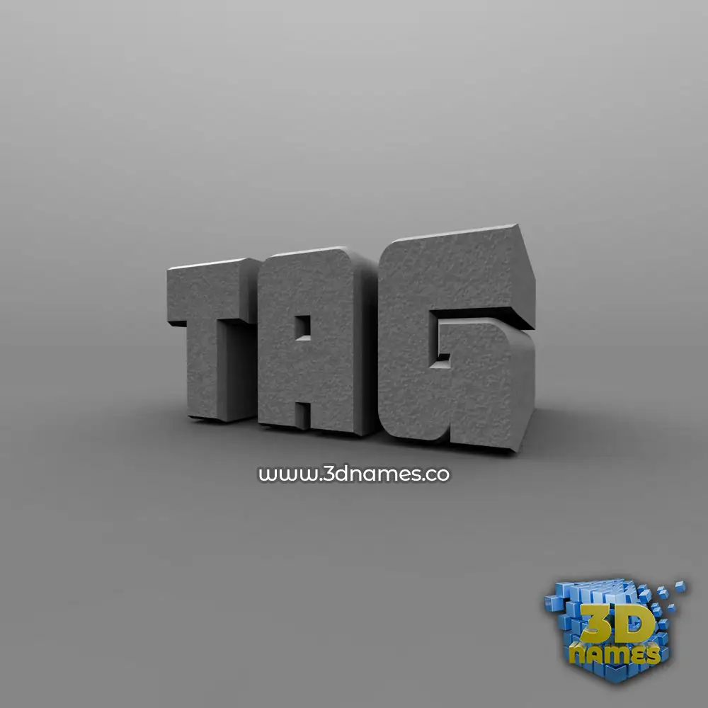 tag in Solid Grey style - 3D name wallpaper