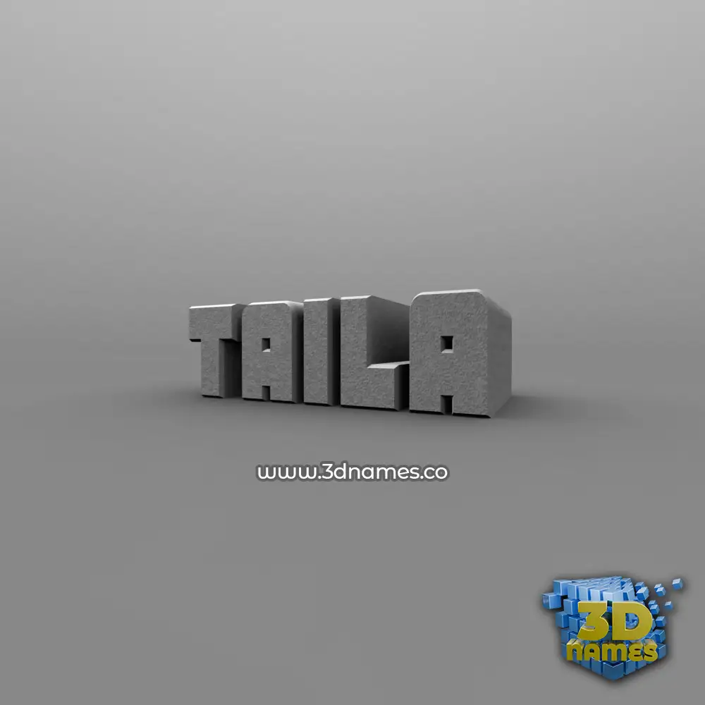 taila in Solid Grey style - 3D name wallpaper