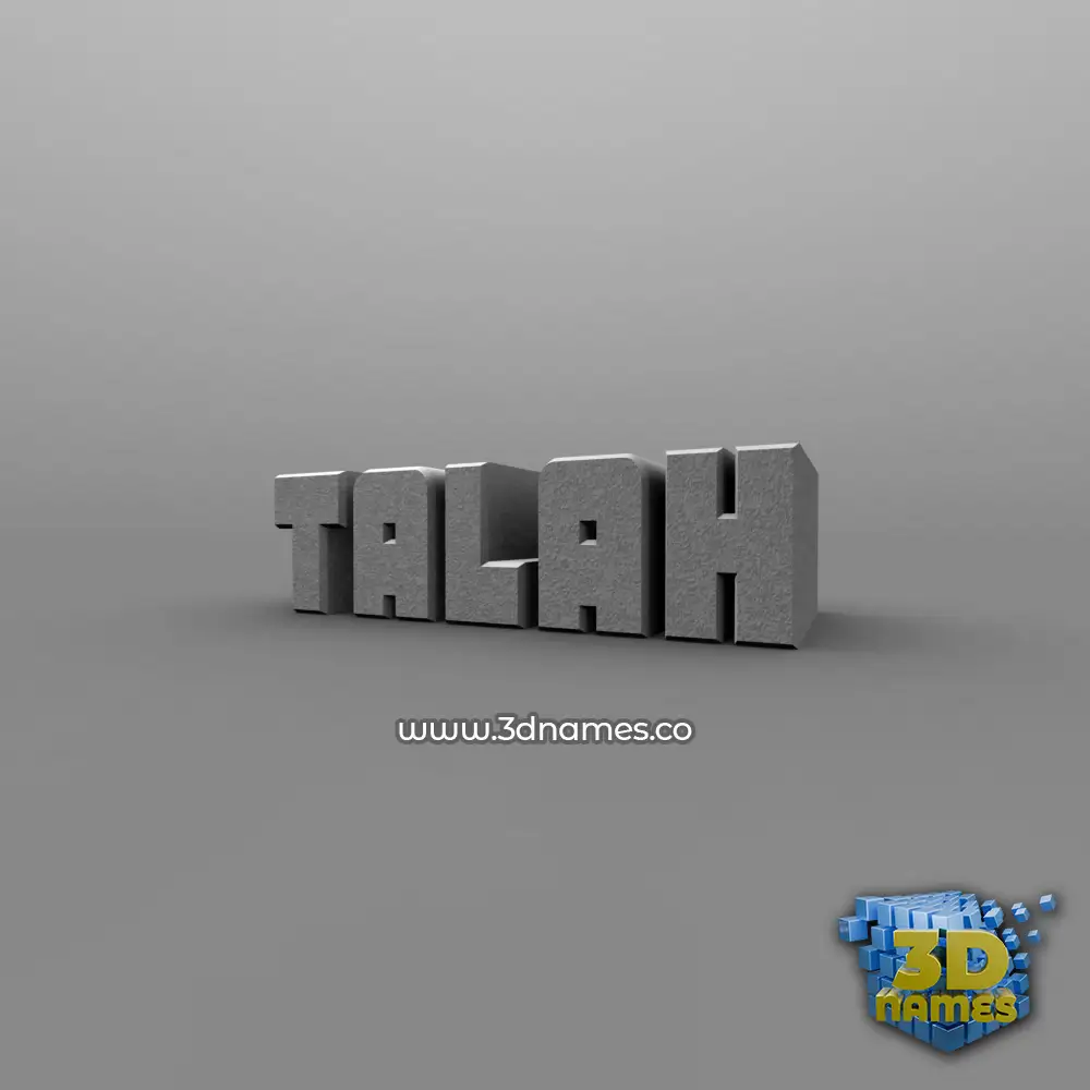 talah in Solid Grey style - 3D name wallpaper