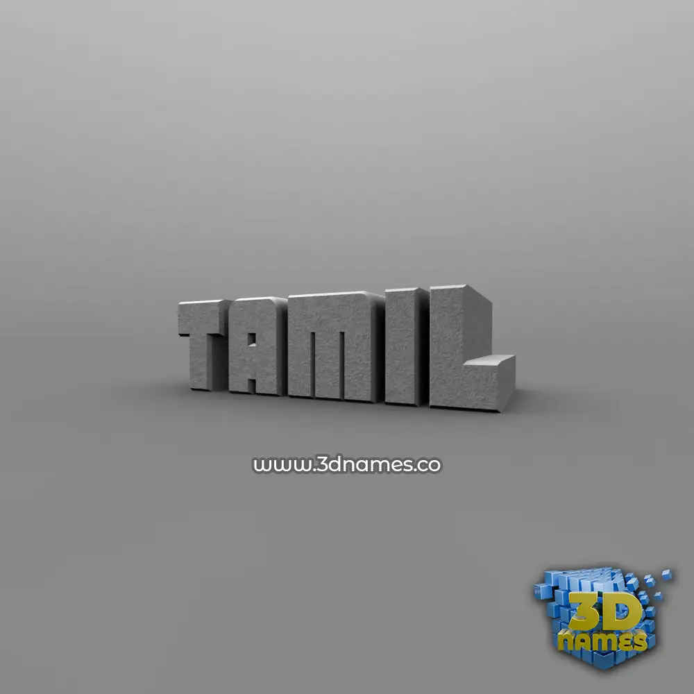 tamil in Solid Grey style - 3D name wallpaper