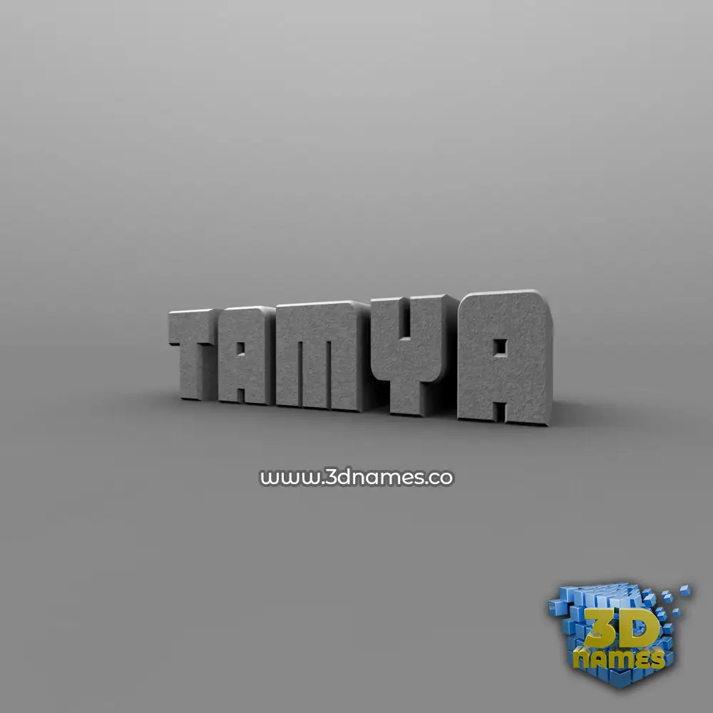 tamya in Solid Grey style - 3D name wallpaper