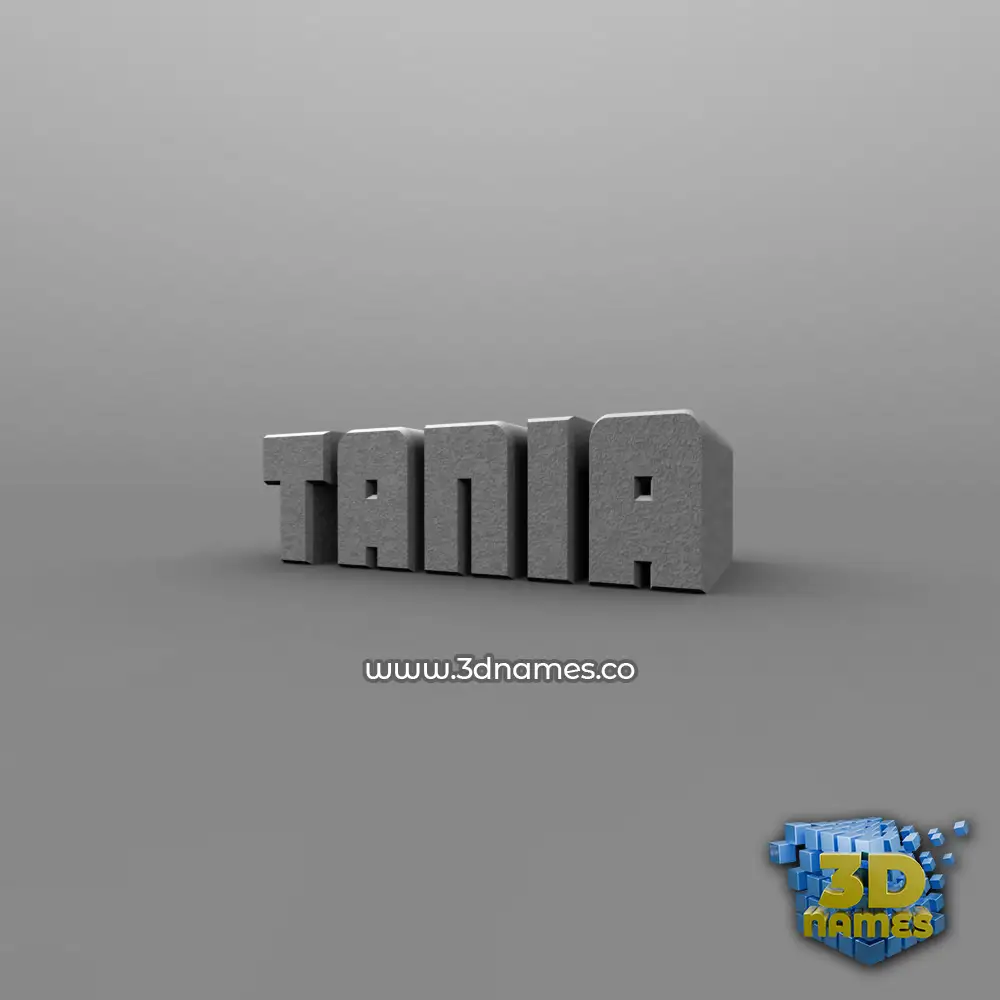 tania in Solid Grey style - 3D name wallpaper