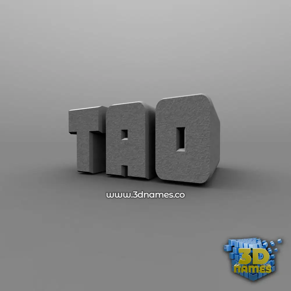 tao in Solid Grey style - 3D name wallpaper