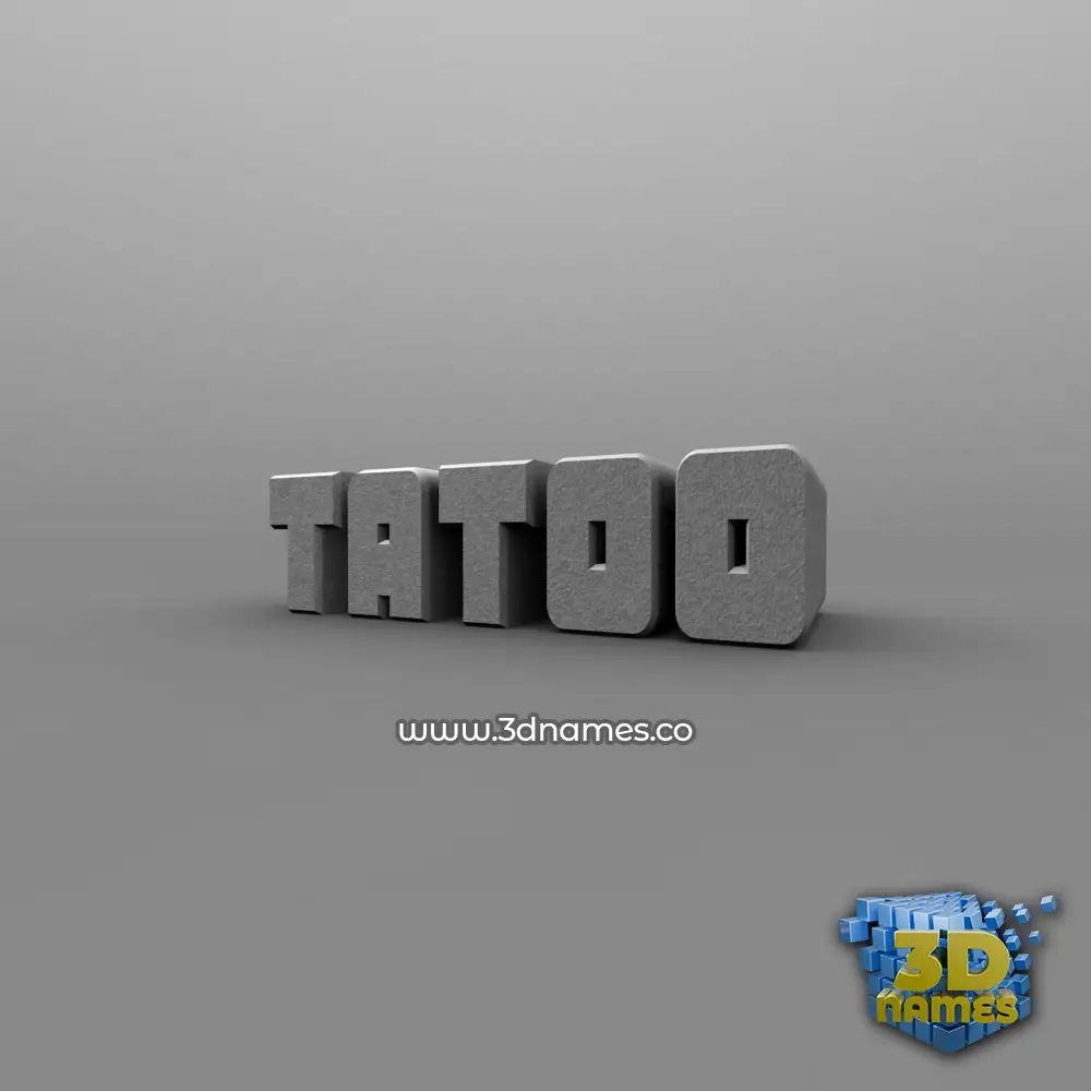 tatoo in Solid Grey style - 3D name wallpaper