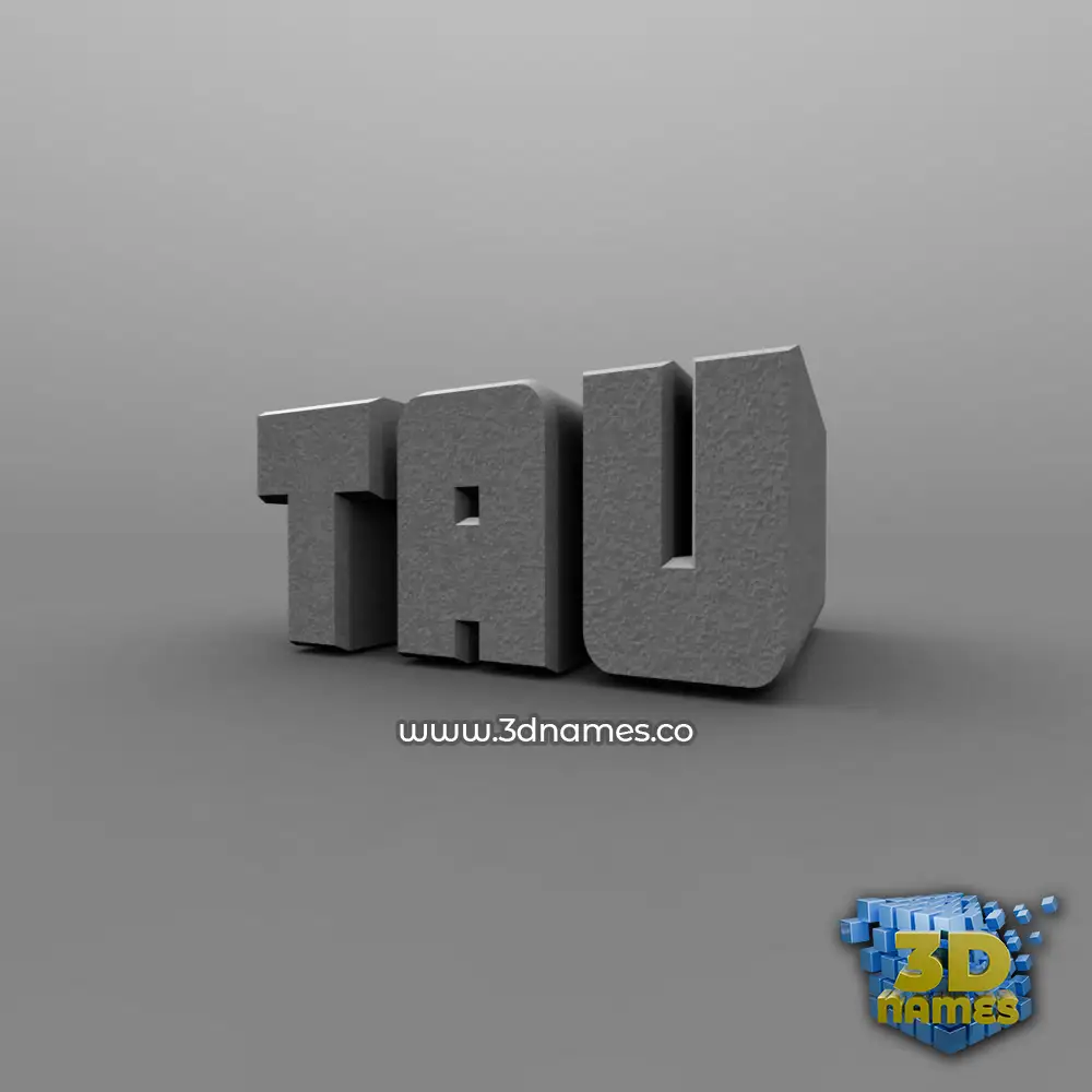 tau in Solid Grey style - 3D name wallpaper