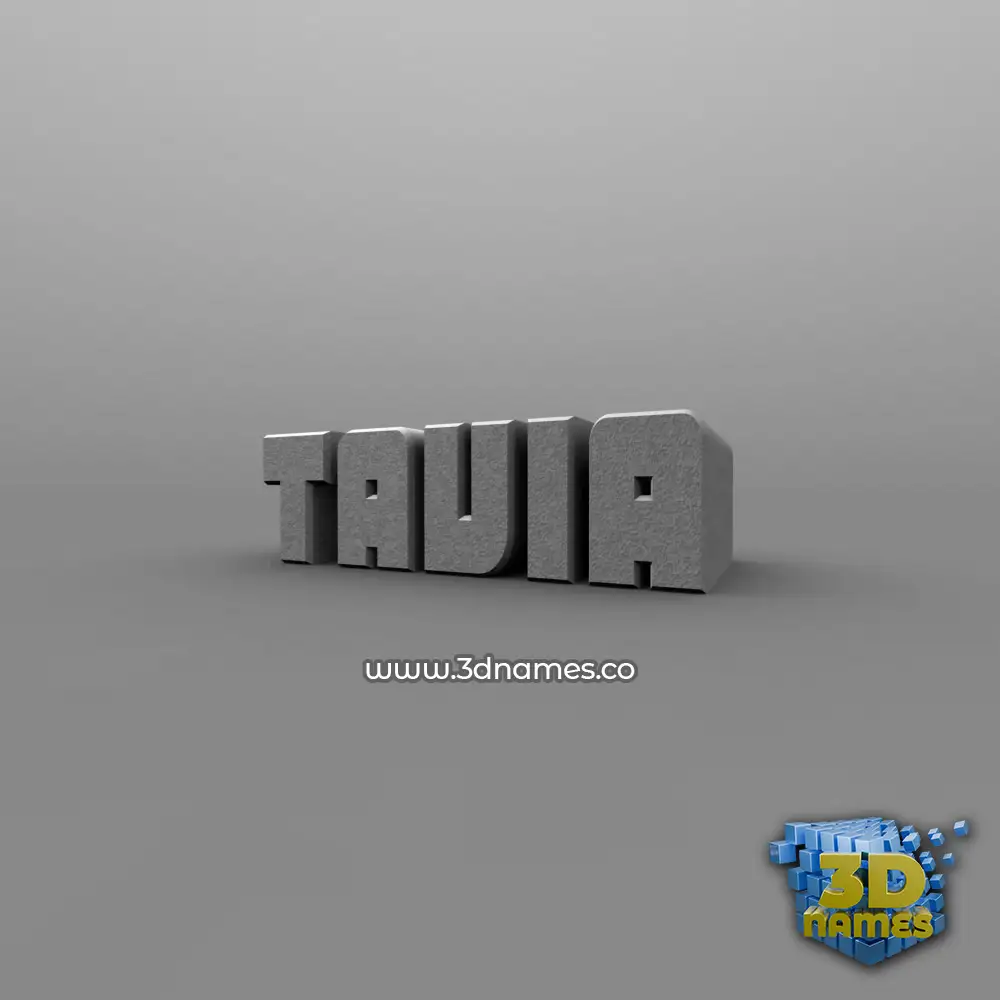 tavia in Solid Grey style - 3D name wallpaper