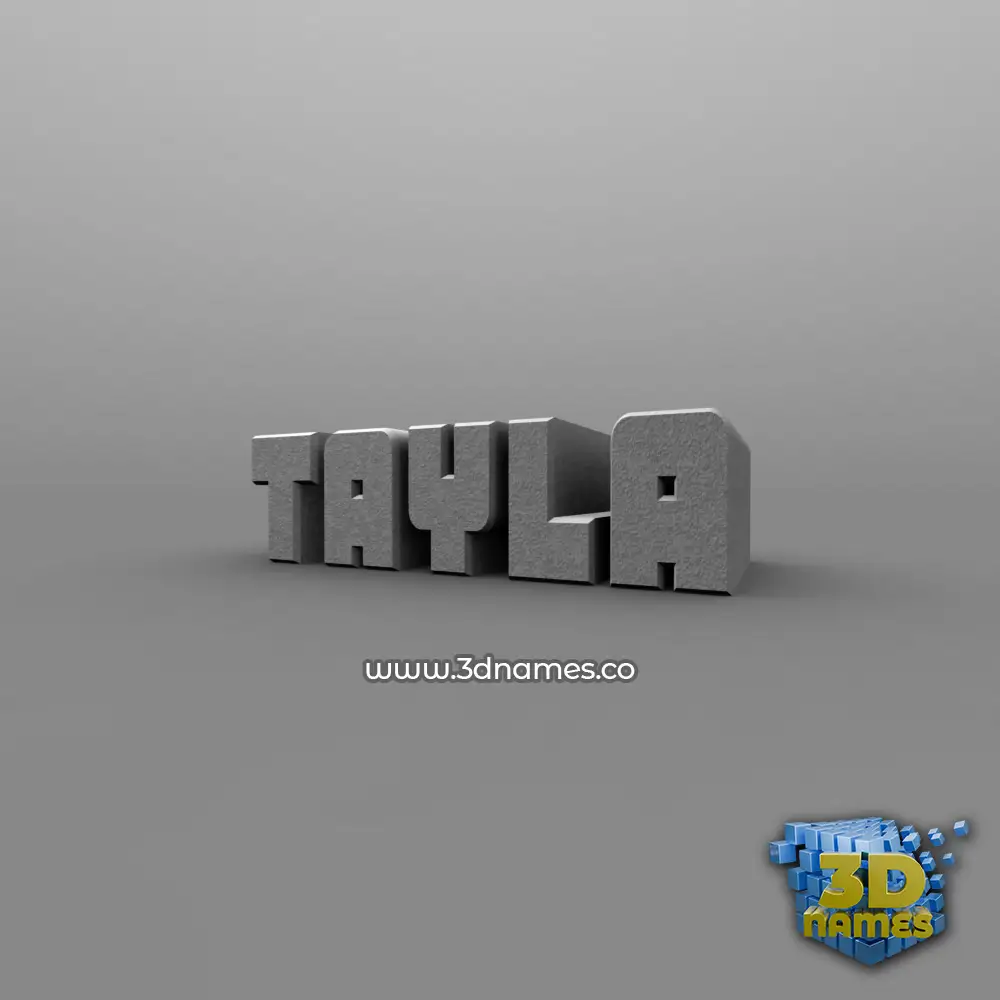 tayla in Solid Grey style - 3D name wallpaper