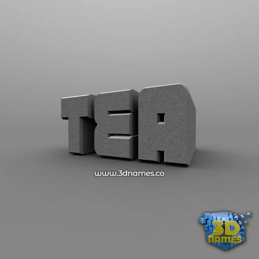 tea in Solid Grey style - 3D name wallpaper