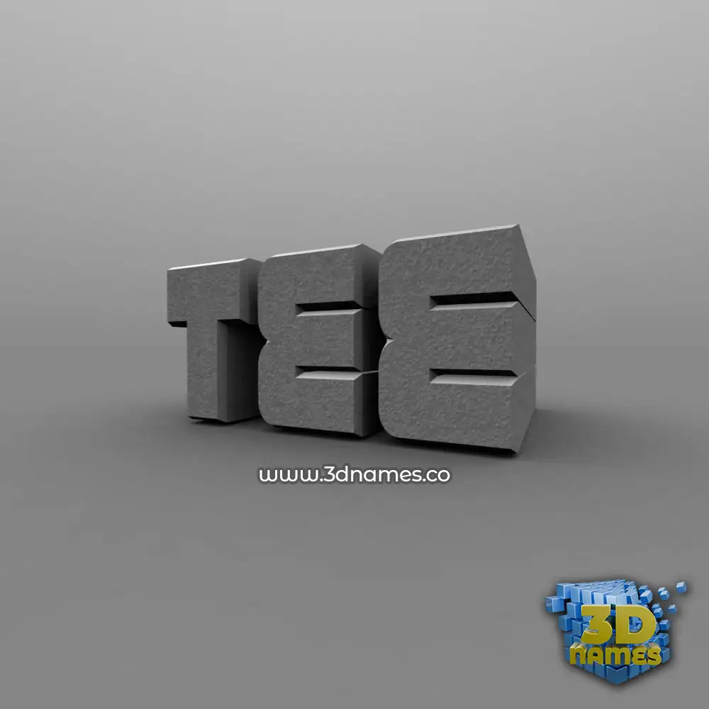 tee in Solid Grey style - 3D name wallpaper