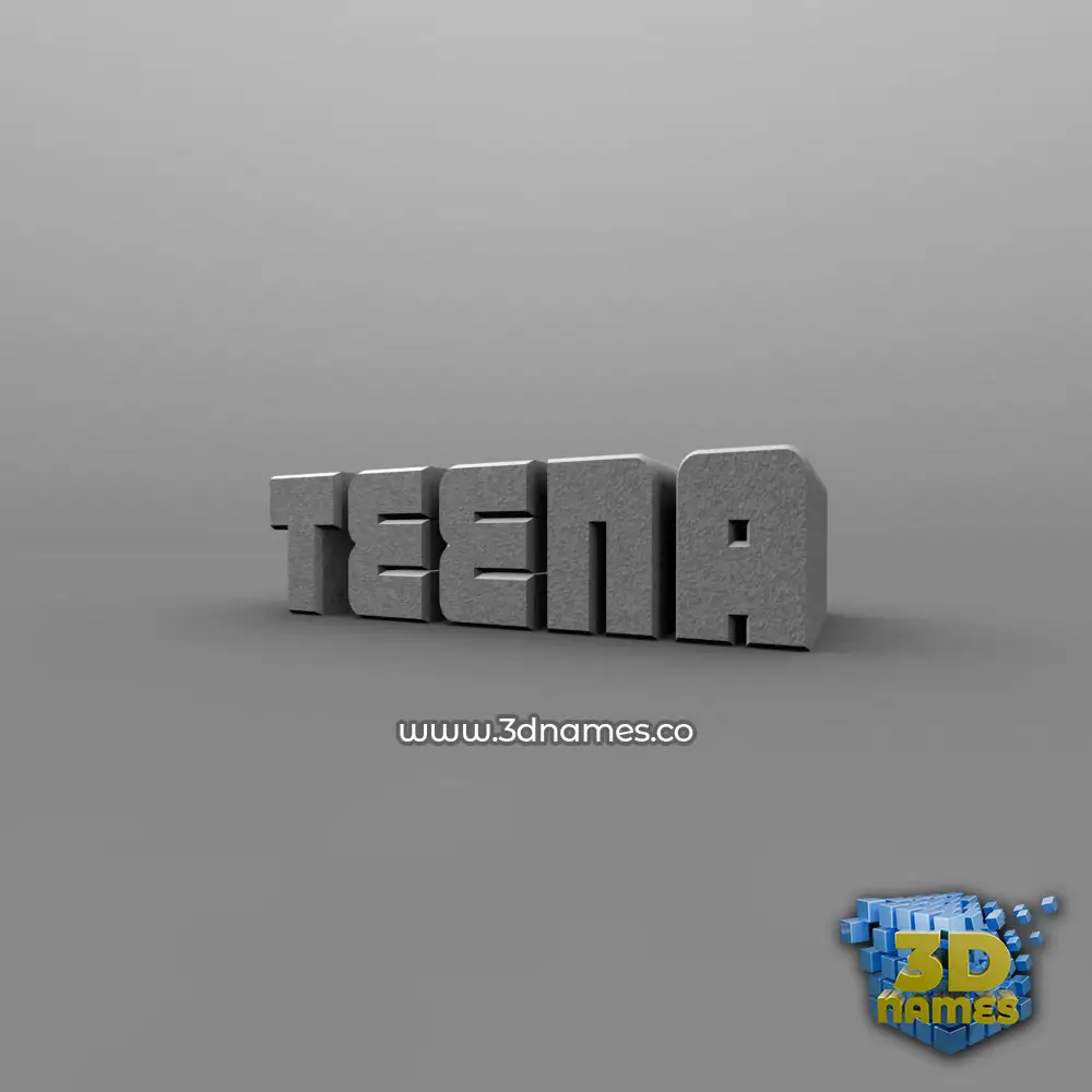 teena in Solid Grey style - 3D name wallpaper