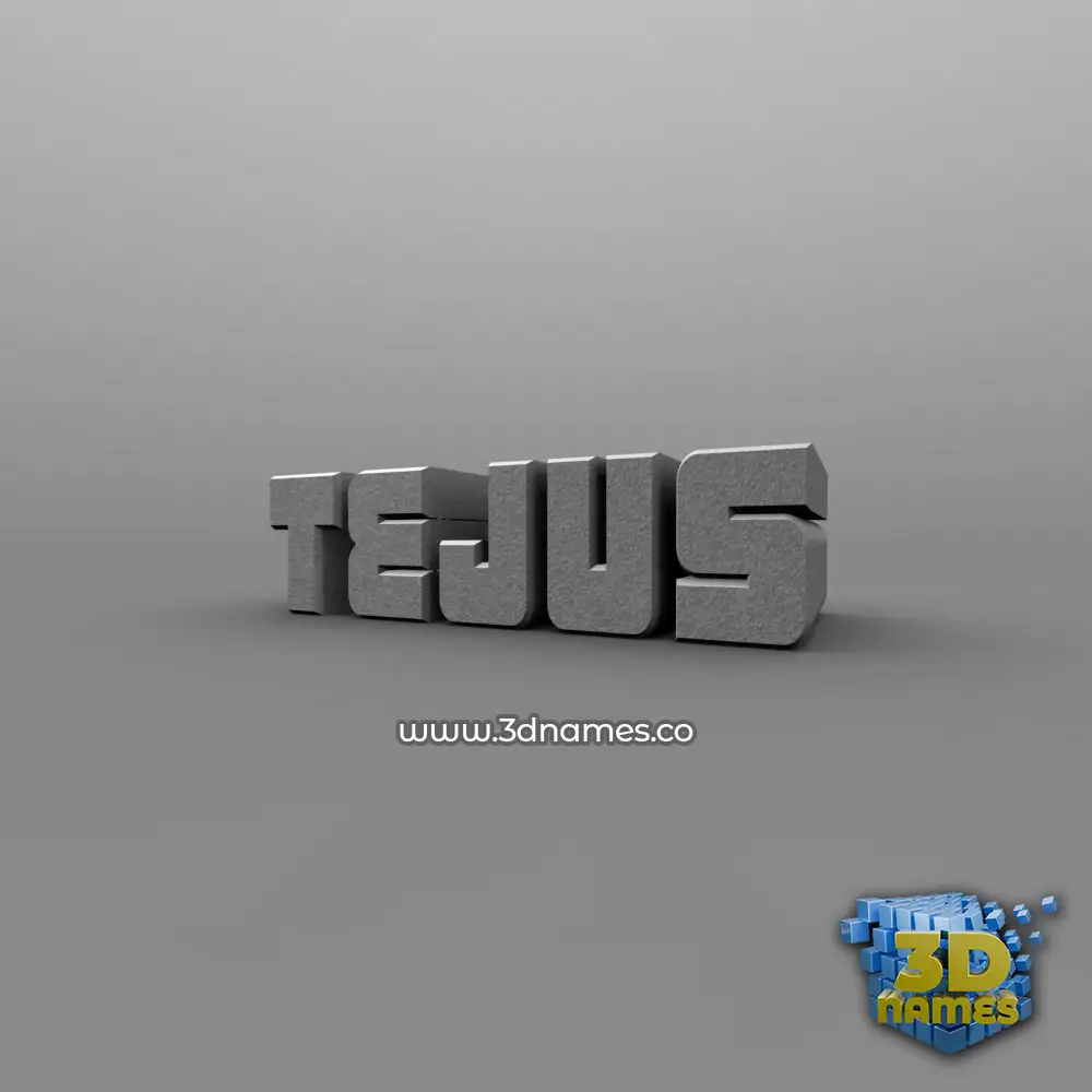 tejus in Solid Grey style - 3D name wallpaper