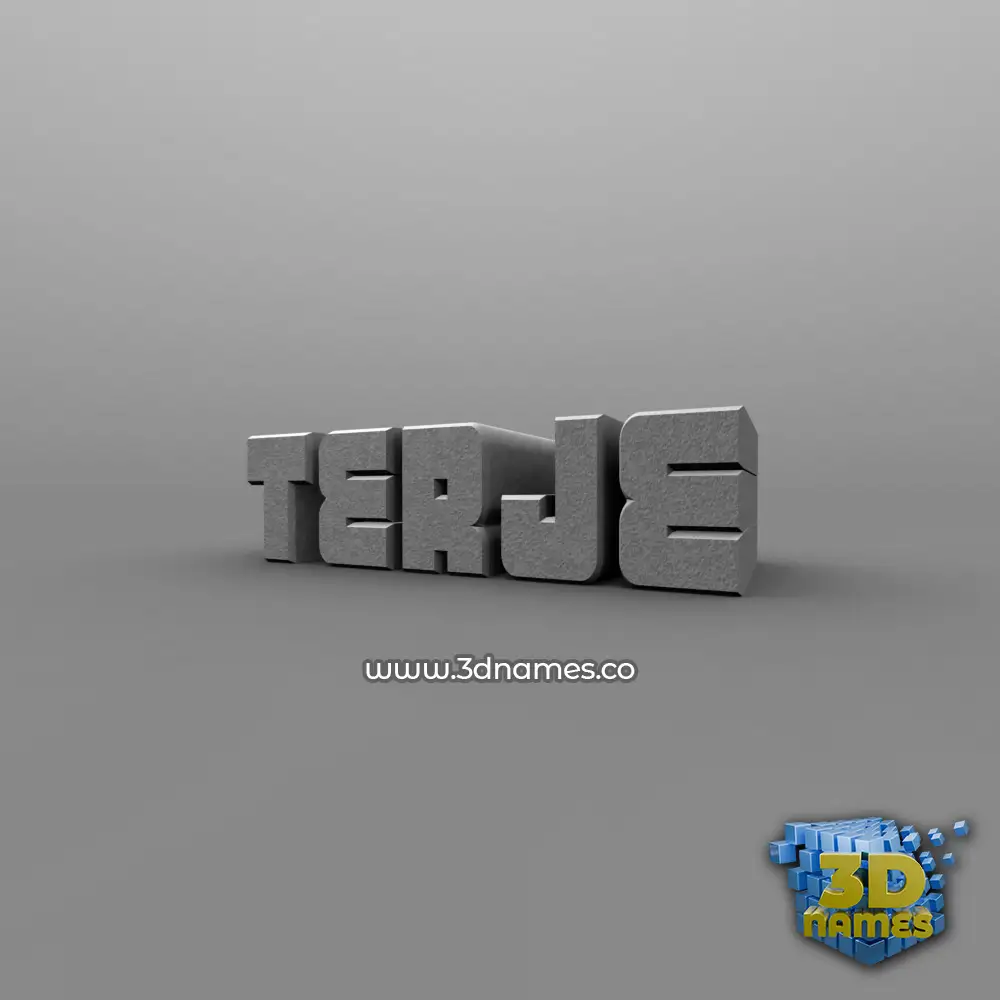terje in Solid Grey style - 3D name wallpaper