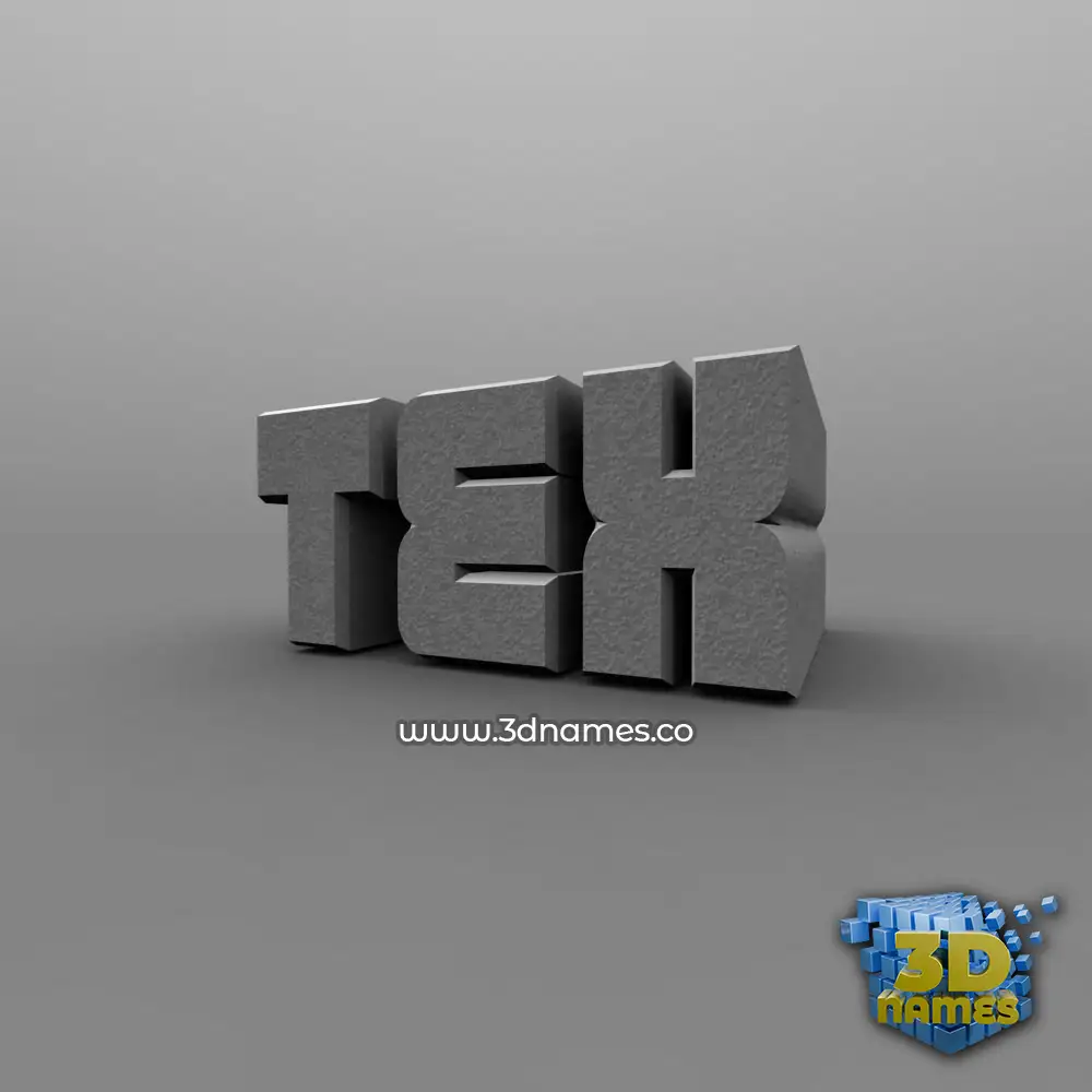 tex in Solid Grey style - 3D name wallpaper