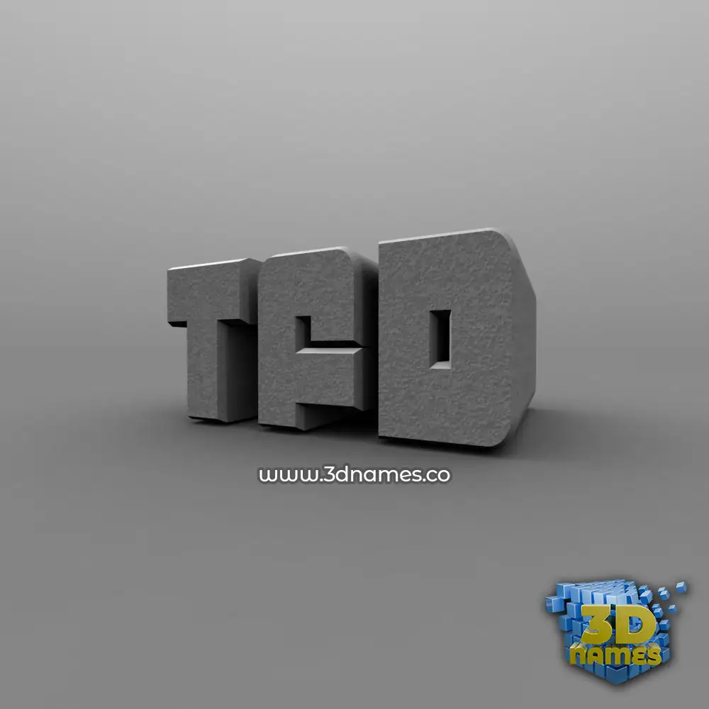 tfd in Solid Grey style - 3D name wallpaper