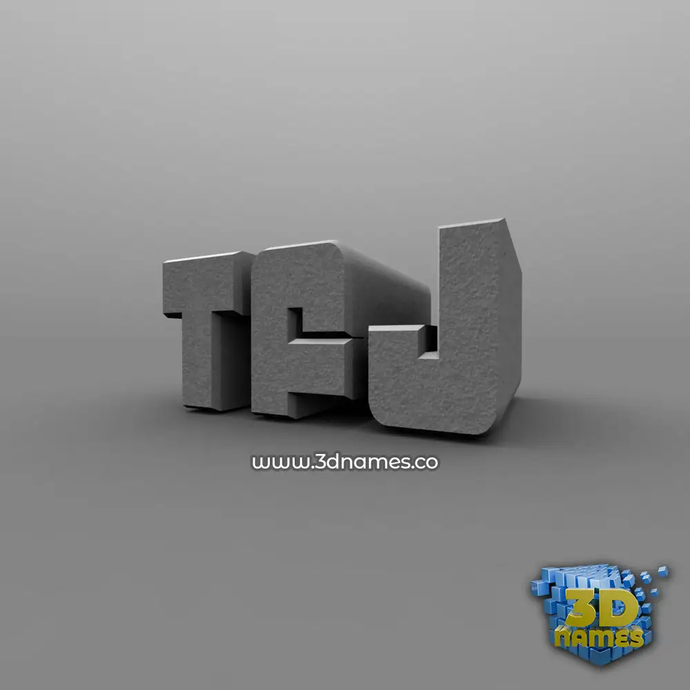 tfj in Solid Grey style - 3D name wallpaper