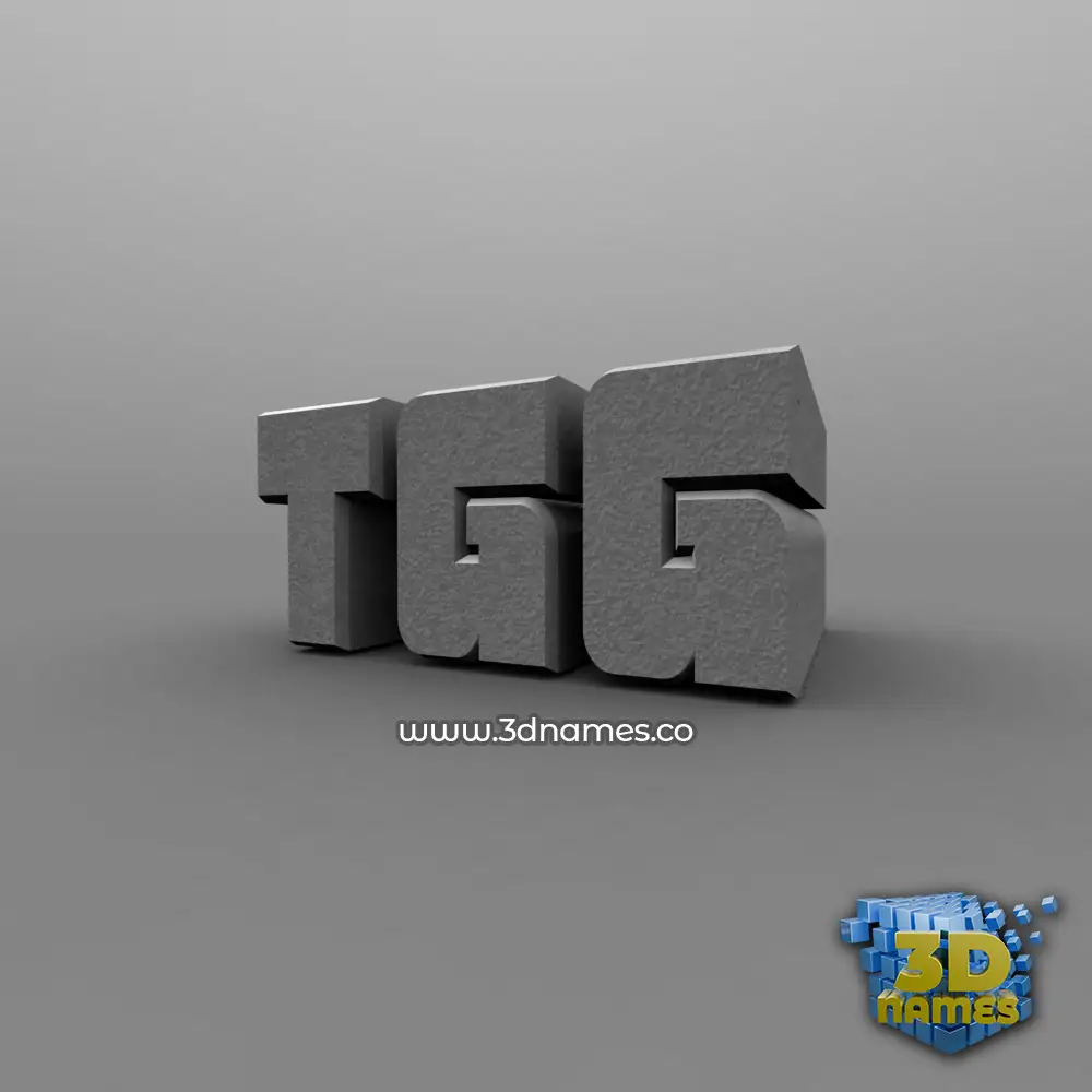 tgg in Solid Grey style - 3D name wallpaper