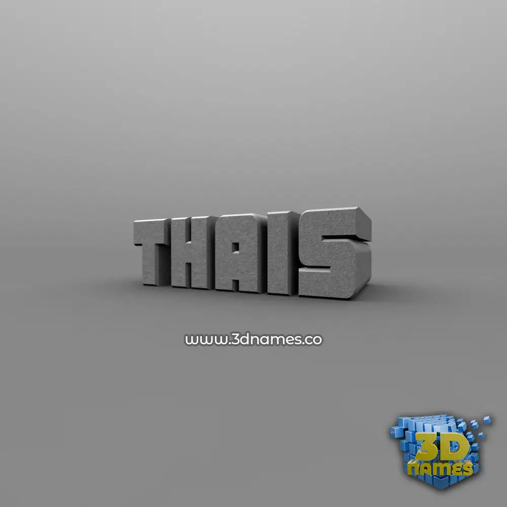 thais in Solid Grey style - 3D name wallpaper
