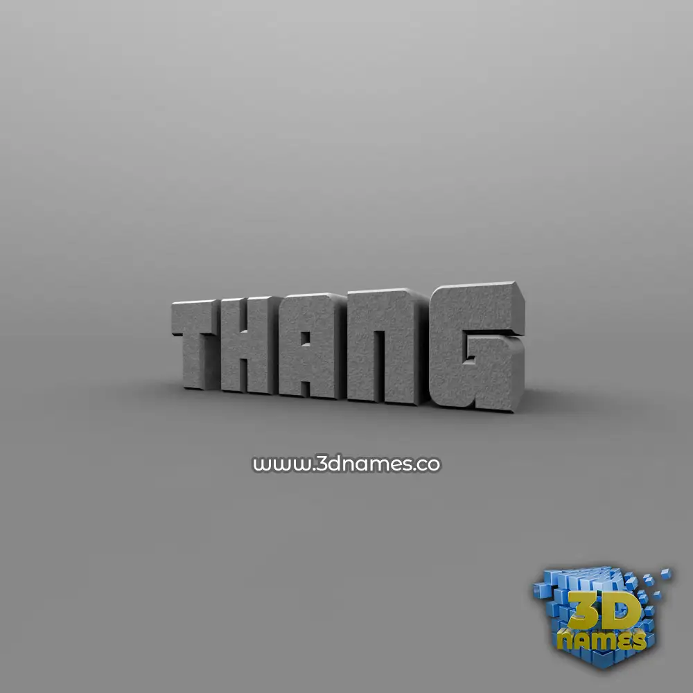 thang in Solid Grey style - 3D name wallpaper