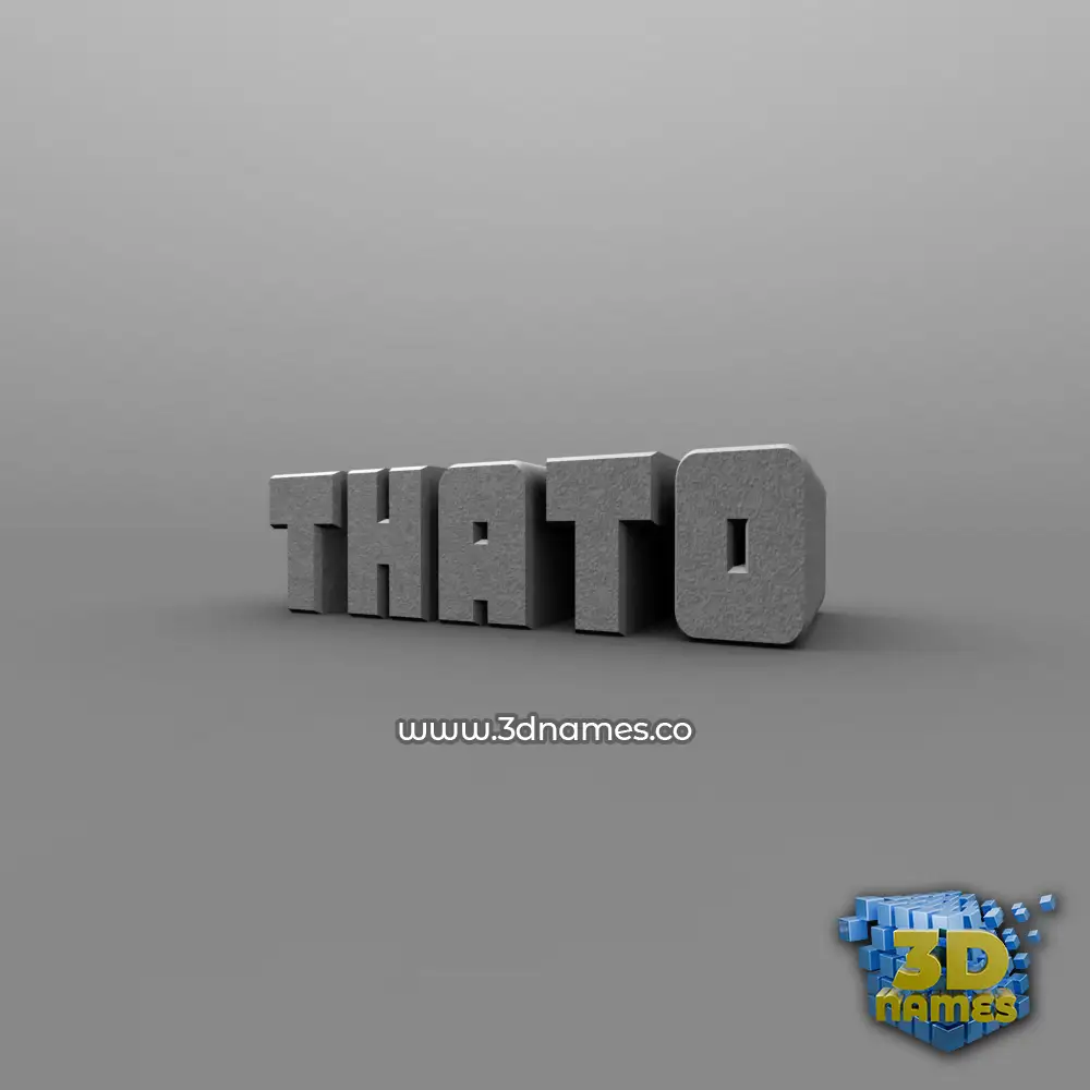 thato in Solid Grey style - 3D name wallpaper