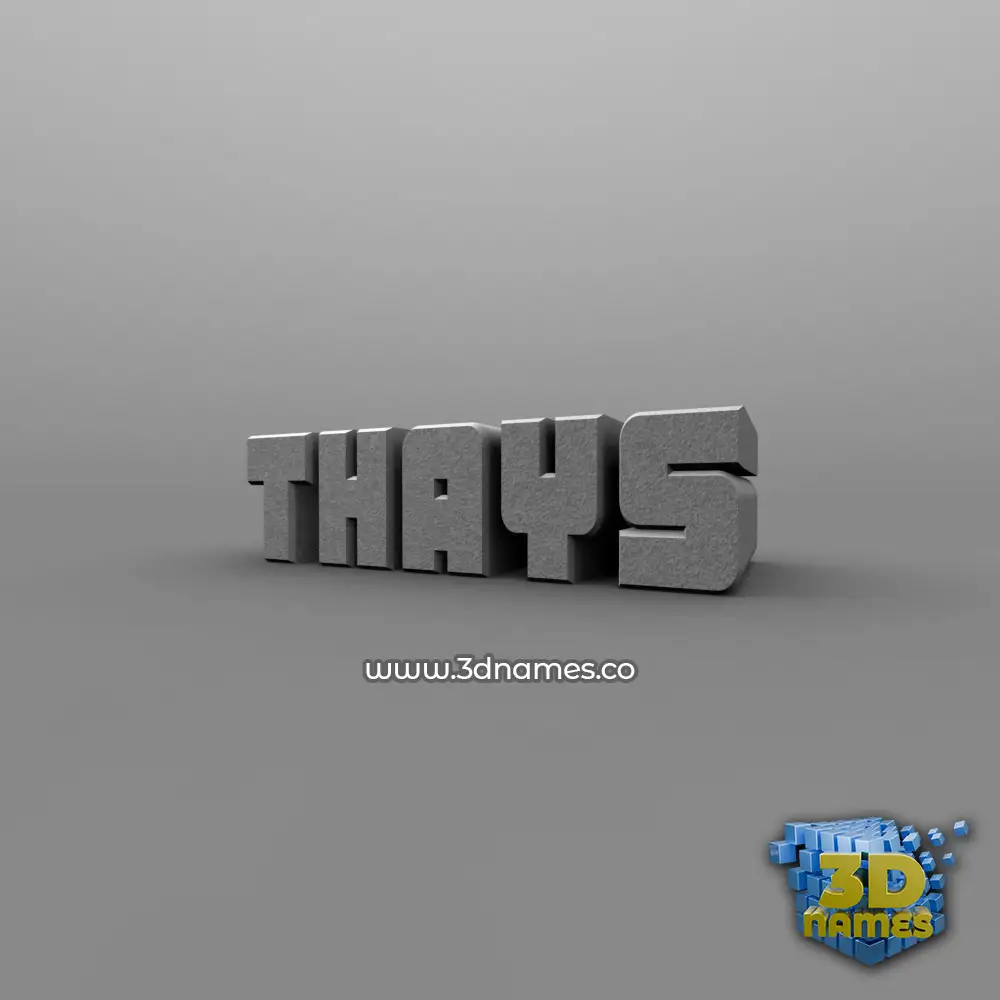 thays in Solid Grey style - 3D name wallpaper