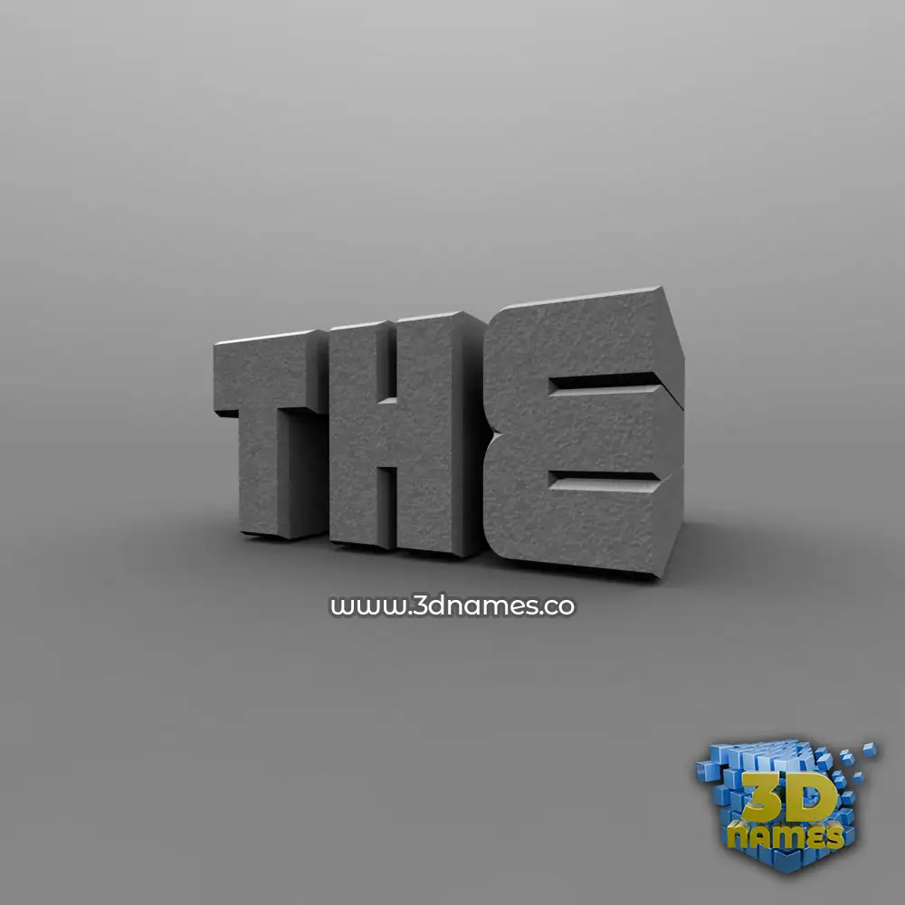 the in Solid Grey style - 3D name wallpaper