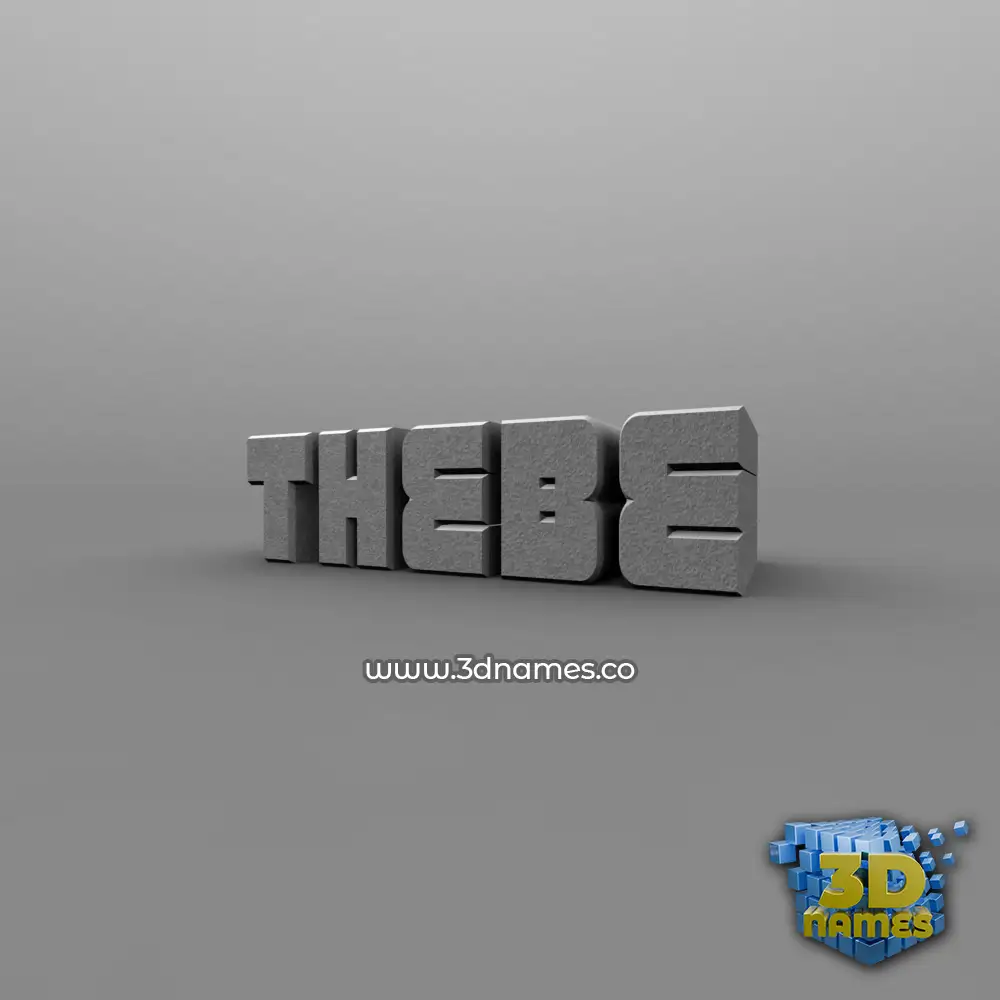 thebe in Solid Grey style - 3D name wallpaper