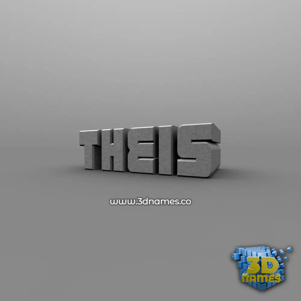 theis in Solid Grey style - 3D name wallpaper