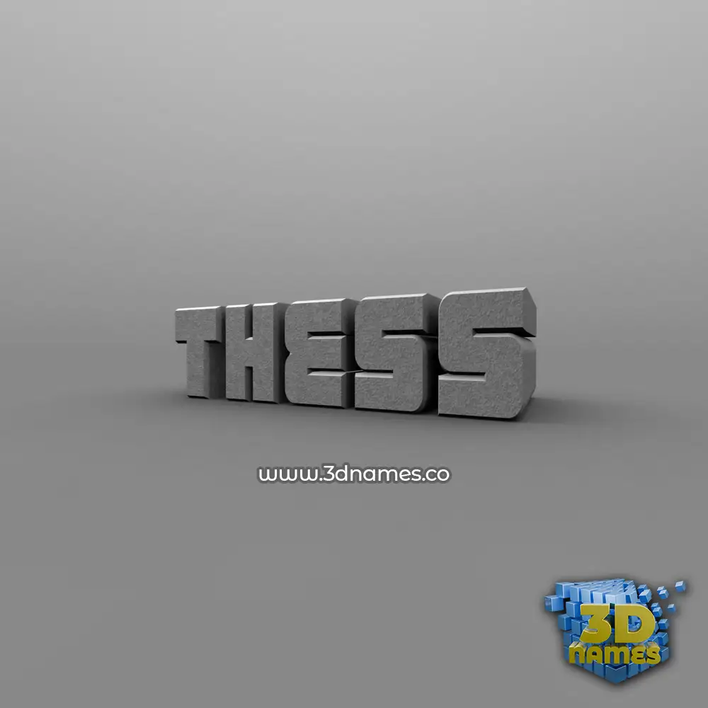 thess in Solid Grey style - 3D name wallpaper