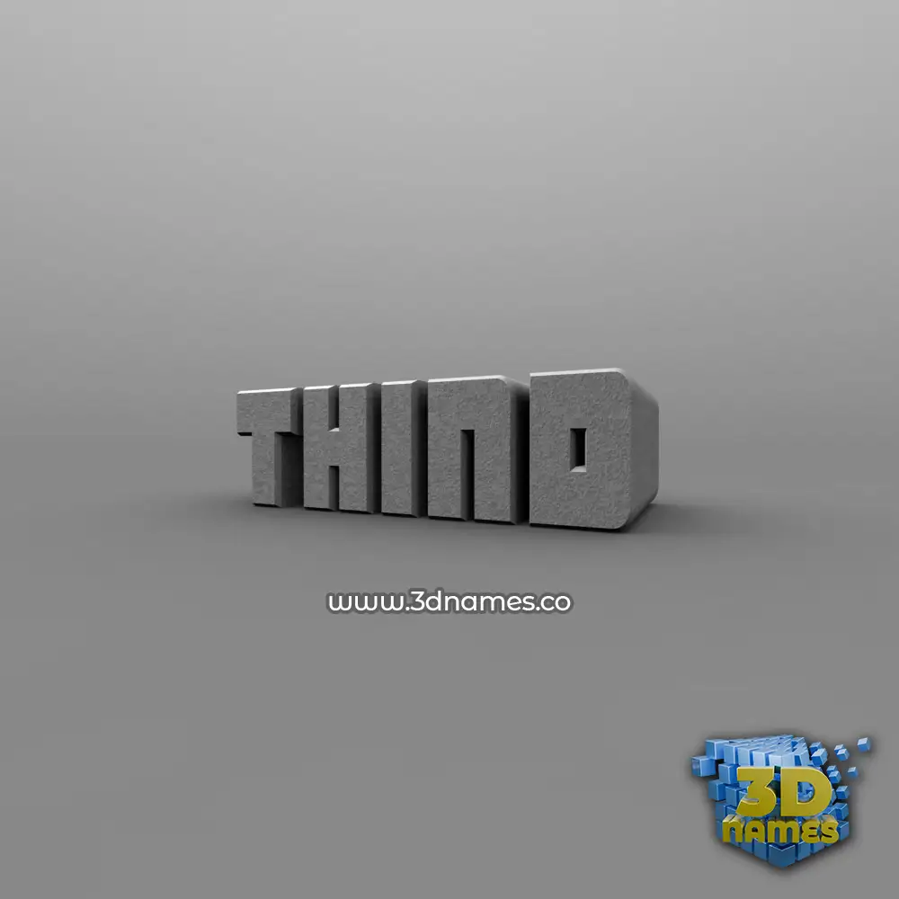 thind in Solid Grey style - 3D name wallpaper