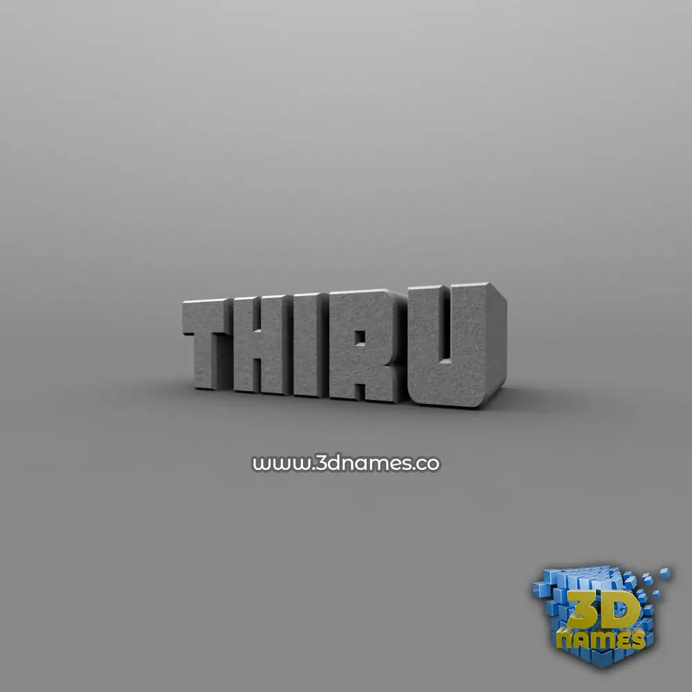 thiru in Solid Grey style - 3D name wallpaper