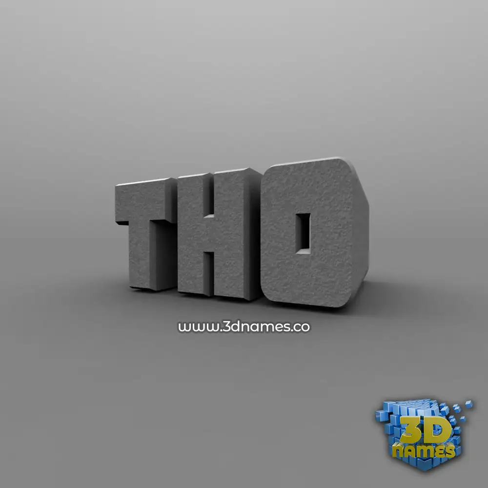 tho in Solid Grey style - 3D name wallpaper